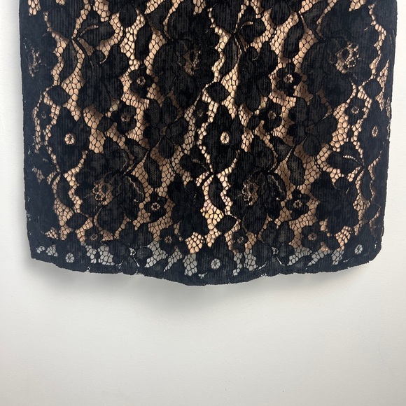 Free People Dangerous Love Mini Dress Black Floral Lace Bohemian Dark Glam Sz 12 - Picture 9 of 16